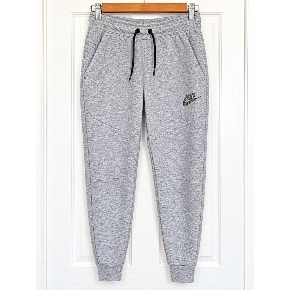 Nike Tech Fleece Joggers XS Gray Multi color Swoosh Tapered Sweatpants DQ4316